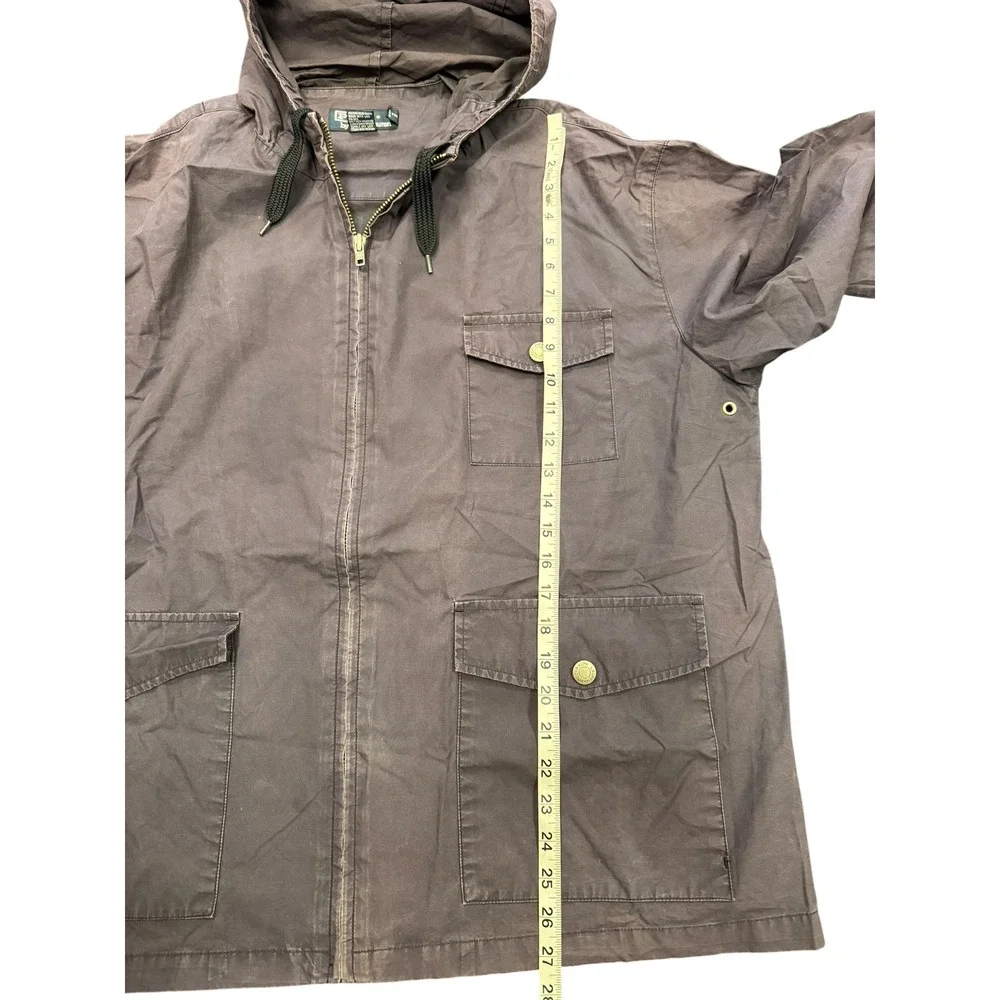 Polo Ralph Lauren Jacket Mens Large Purple Good Hooded Cotton Utility Field Coat